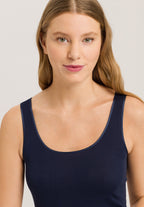71604 Cotton Seamless Round Neck Tank - 1610 Deep Navy