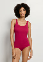 Cotton Seamless Round Neck Cotton Tank Top | Light Sangria 71604-2465