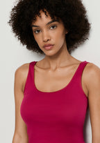 Cotton Seamless Round Neck Cotton Tank Top | Light Sangria 71604-2465