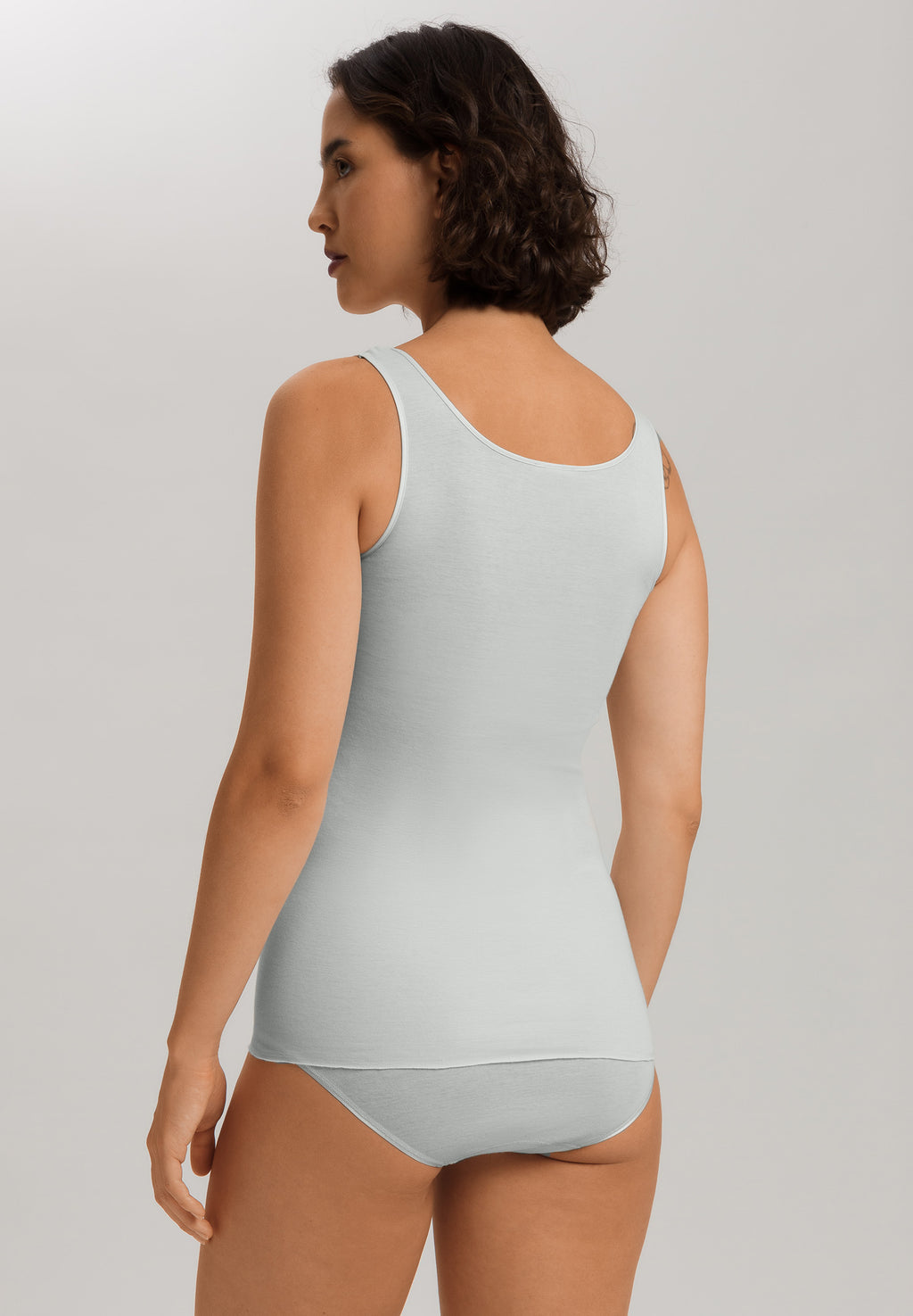 Cotton Seamless Round Neck Cotton Tank Top | Vapor 71604-2534