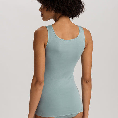 Cotton Seamless Round Neck Cotton Tank Top | Tourmaline Blue 71604-2712