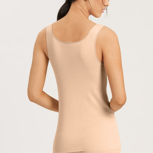 71604 Cotton Seamless Round Neck Tank - 274 Beige