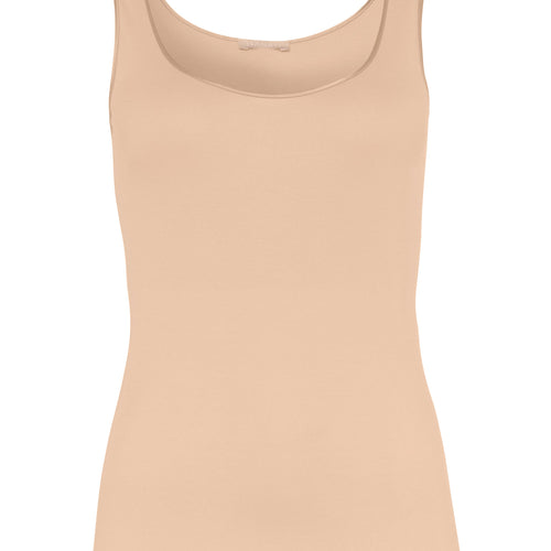 71604 Cotton Seamless Round Neck Tank - 274 Beige