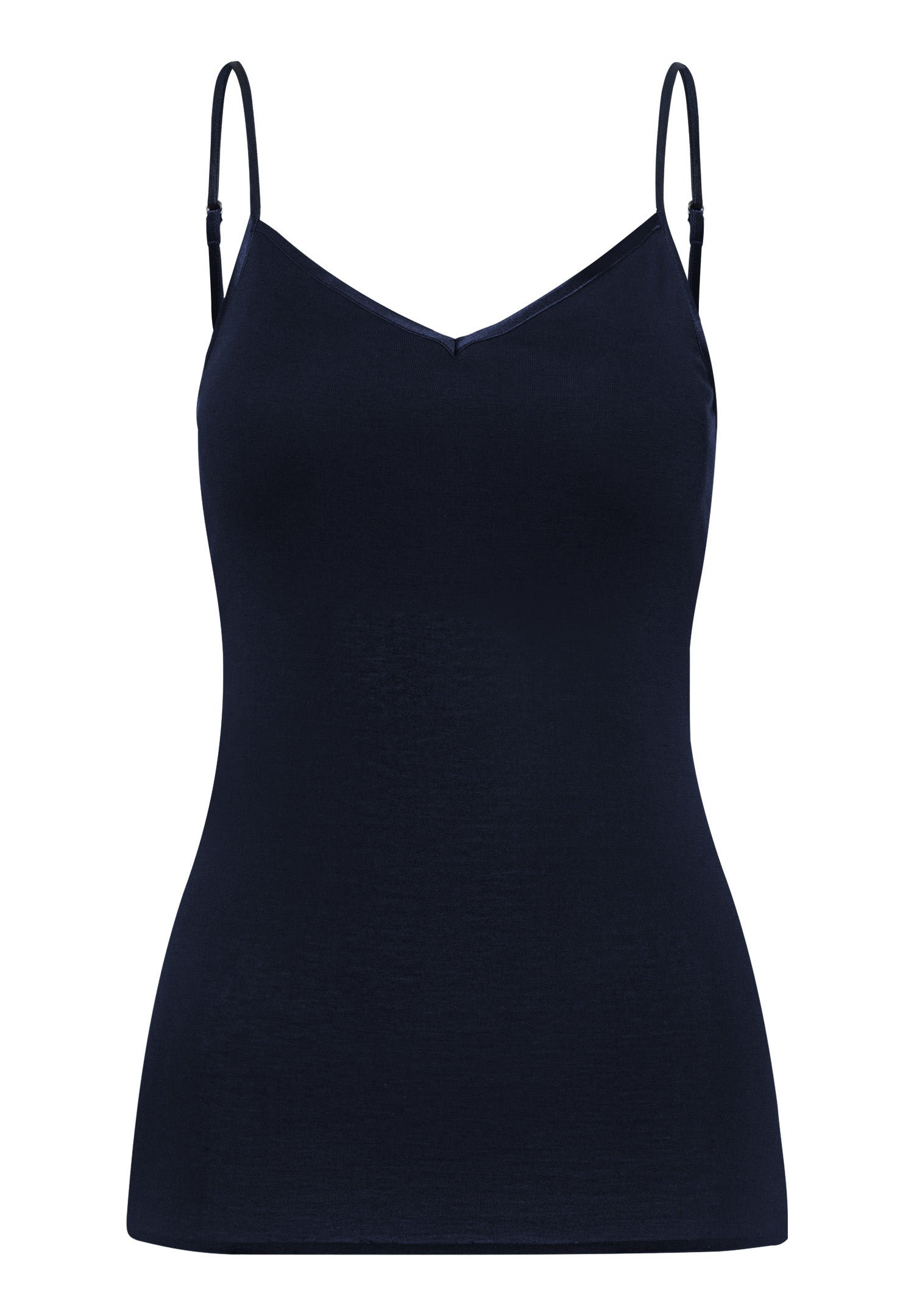 71605 Cotton Seamless Spaghetti Cami Padded - 1610 Deep Navy