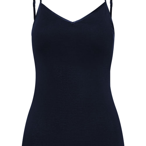 71605 Cotton Seamless Spaghetti Cami Padded - 1610 Deep Navy