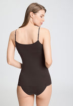 Cotton Seamless Padded Cotton Camisole | Dark Mocha 71605-2185