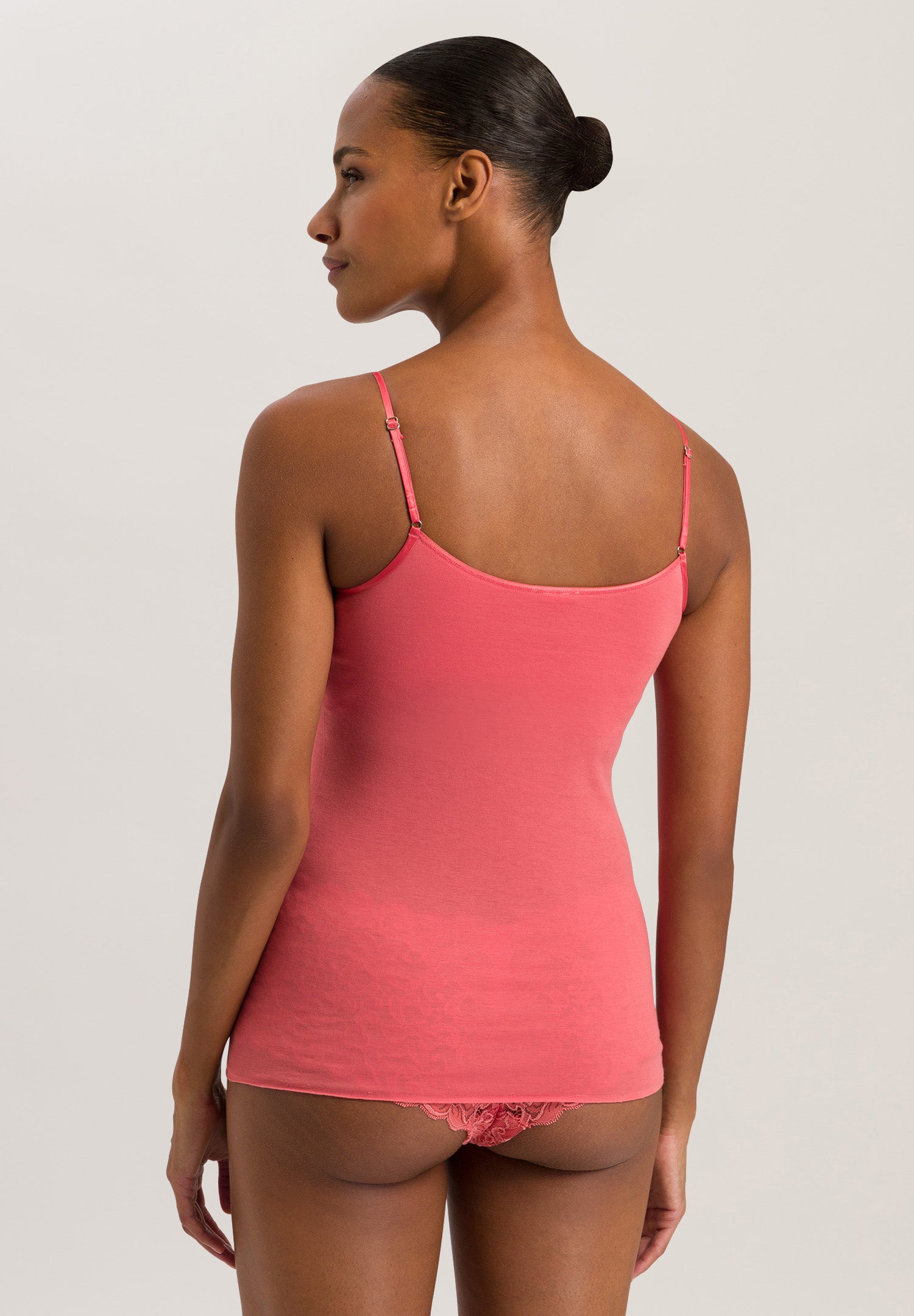 71605 Cotton Seamless Spaghetti Cami Padded - 2309 Porcelain Rose