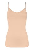 Cotton Seamless Padded Cotton Camisole | Beige 71605-274