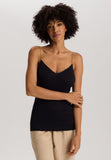 Cotton Seamless Cotton Camisole With Jewelry Strap | Black 71613-019