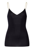 Cotton Seamless Cotton Camisole With Jewelry Strap | Black 71613-019