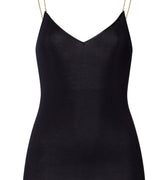 Cotton Seamless Cotton Camisole With Jewelry Strap | Black 71613-019