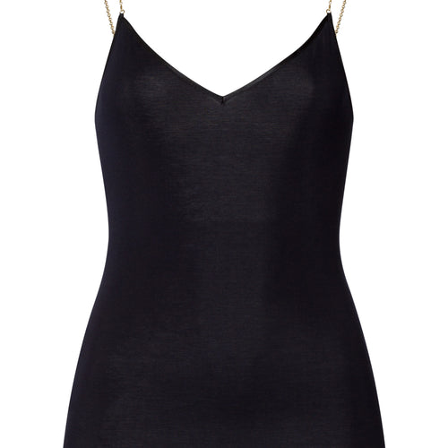 Cotton Seamless Cotton Camisole With Jewelry Strap | Black 71613-019