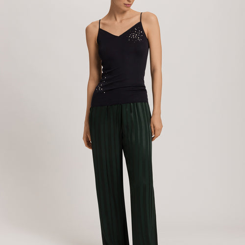 Cotton Seamless Swarovski Crystal Cotton Camisole | Black 71618-019