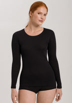 71620 Cotton Seamless L/Slv Shirt - 019 Black