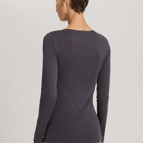Cotton Seamless Cotton Knit Top | Black Pearl 71620-2183