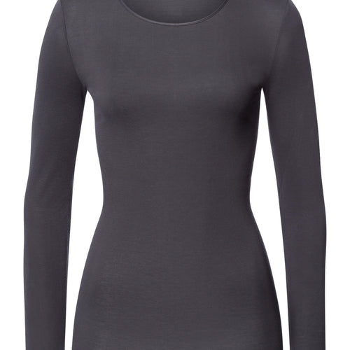 Cotton Seamless Cotton Knit Top | Black Pearl 71620-2183