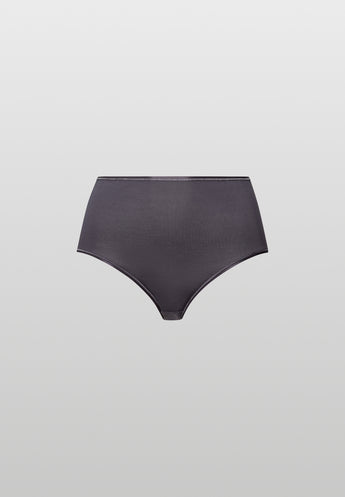 dark grey panties on light grey background