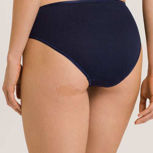 71626 Cotton Seamless Full High Cut Brief - 1610 Deep Navy