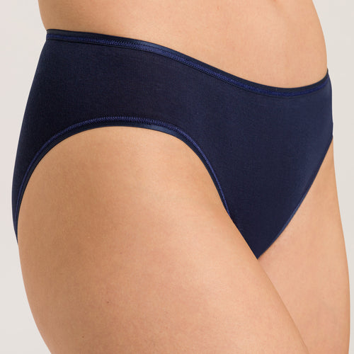 71626 Cotton Seamless Full High Cut Brief - 1610 Deep Navy