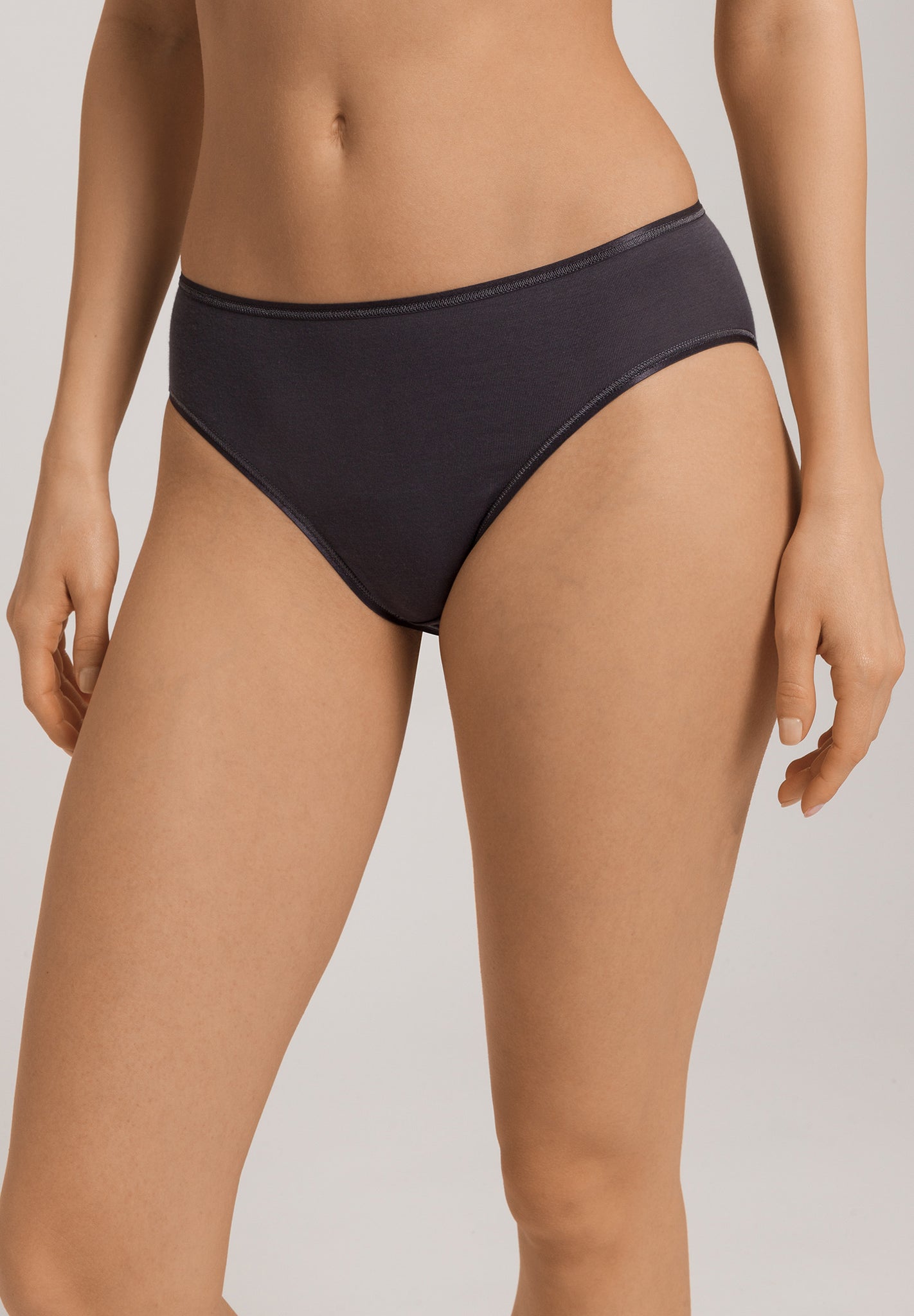 Cotton Seamless Hi Cut Brief | Black Pearl 71626-2183