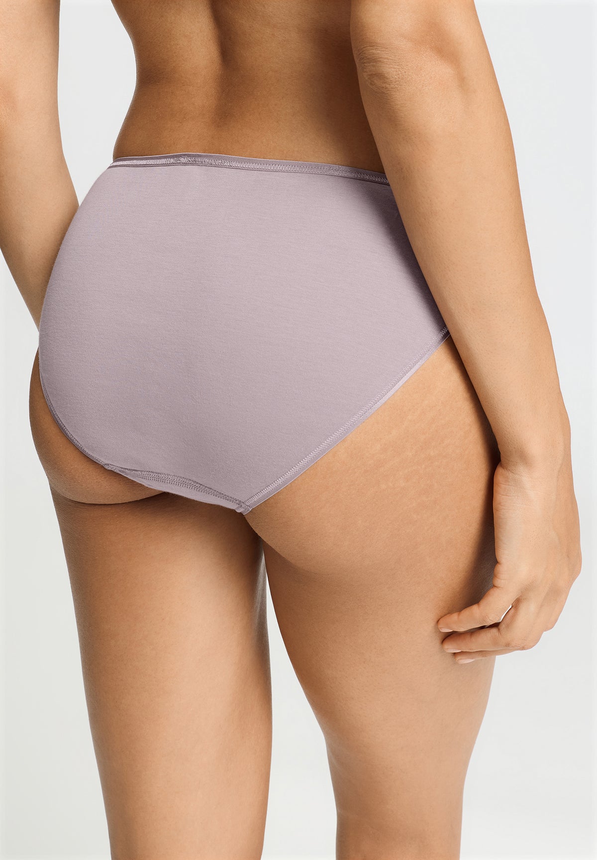 Cotton Seamless Cotton High Cut Full Brief | Stormy Rose 71626-2467