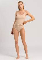 71626 Cotton Seamless Full High Cut Brief - 274 Beige