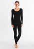 71655 Silk/Cashmere Long Sleeve Shirt - 019 Black