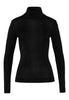 71659 Silk/Cashmere Turtleneck Shirt - 019 Black