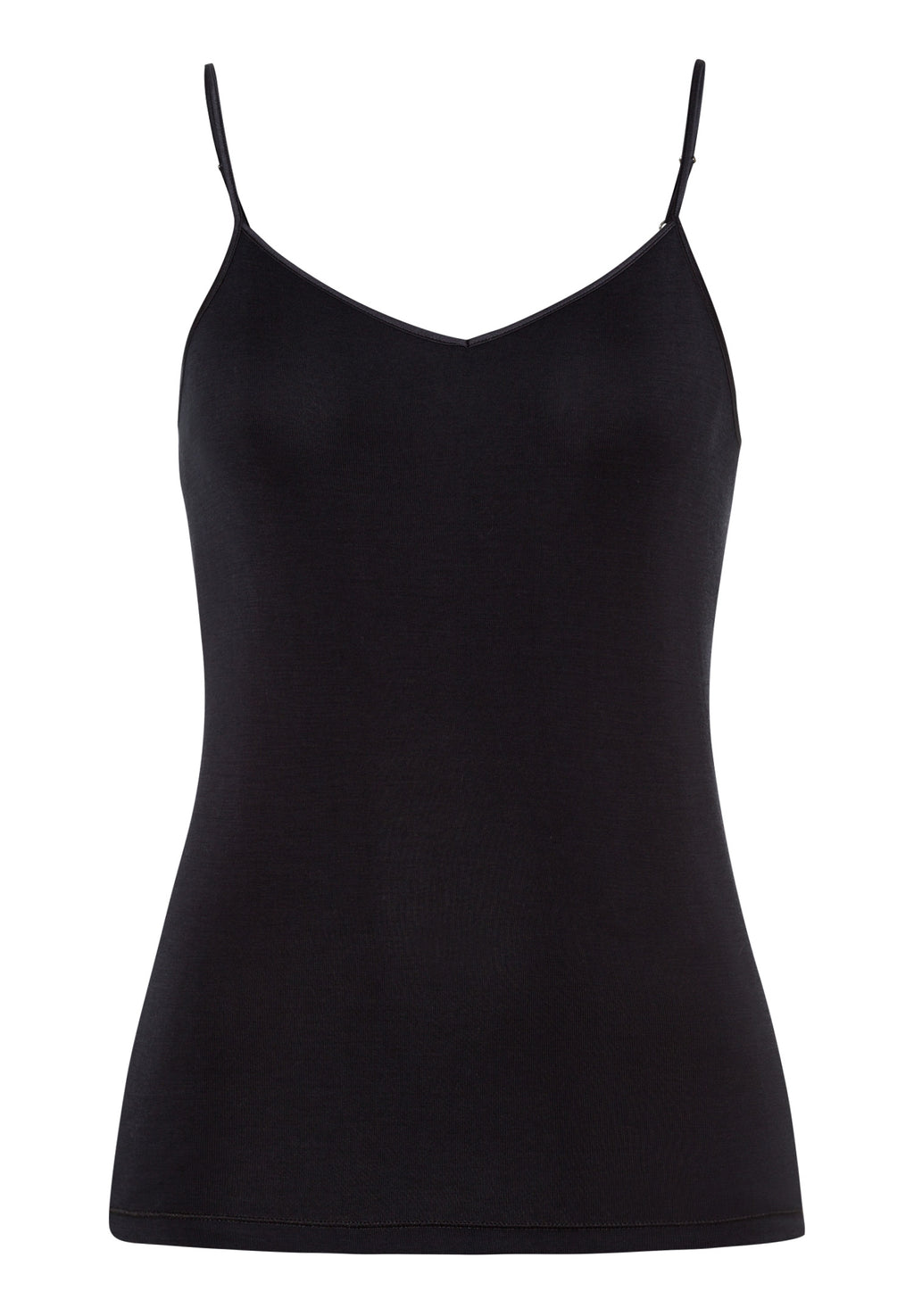 71716 Pure Silk Spaghetti Cami - 019 Black