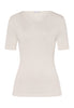71718 Pure Silk Short Slv Shirt - 116 Pale Cream