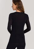 71719 Pure Silk Long Slv Shirt - 019 Black