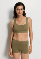 Touch Feeling Crop Top | Covert Green 71810-2727