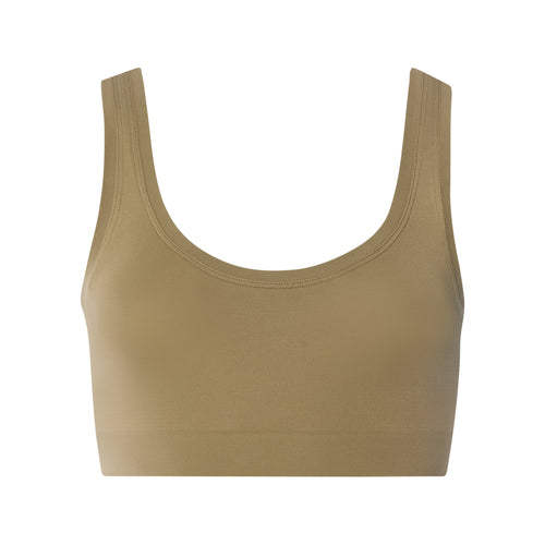 Touch Feeling Crop Top | Covert Green 71810-2727