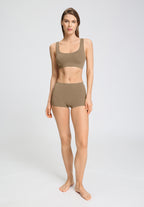 Touch Feeling Crop Top | Suede Camel 71810-2825