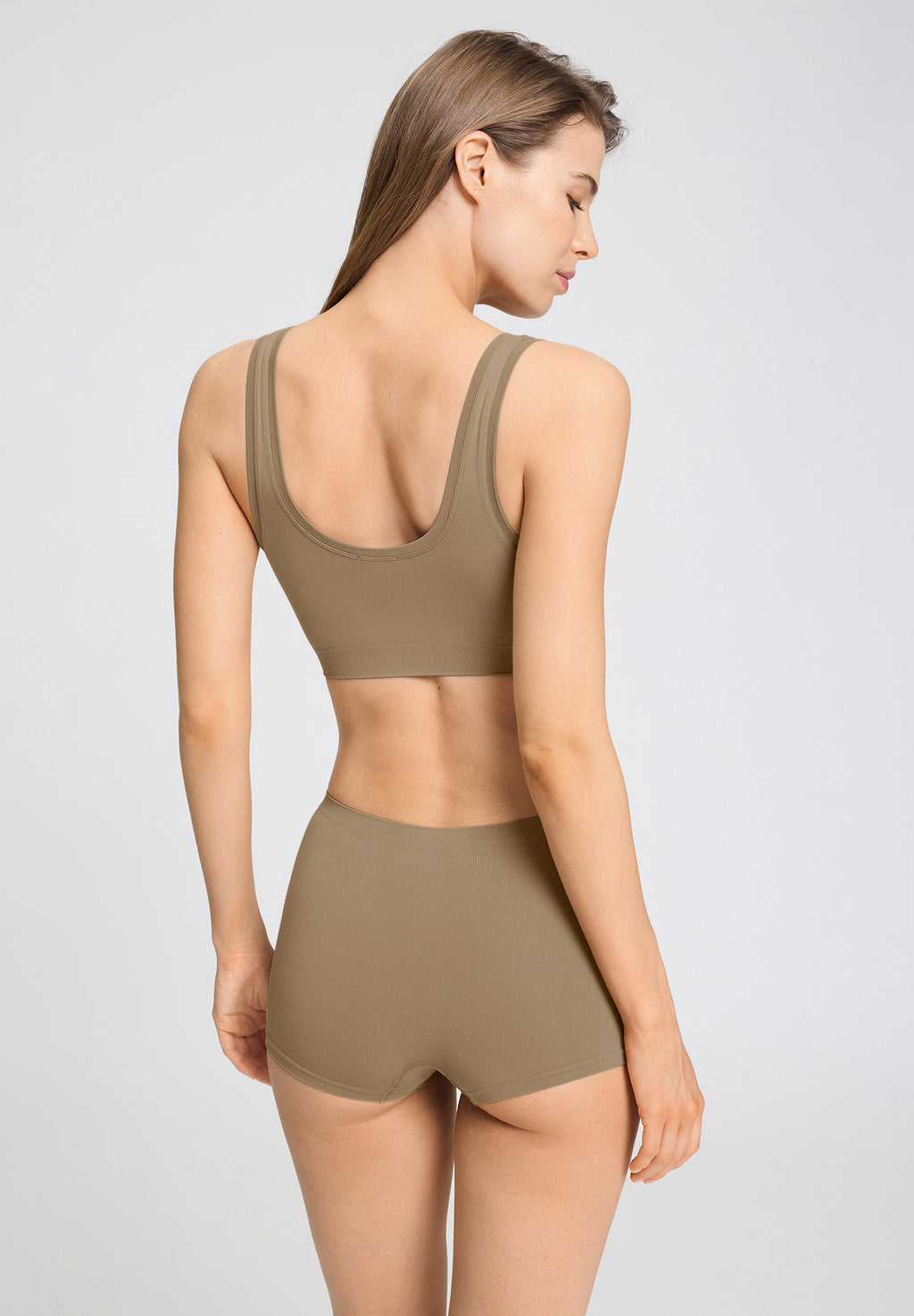 Touch Feeling Crop Top | Suede Camel 71810-2825