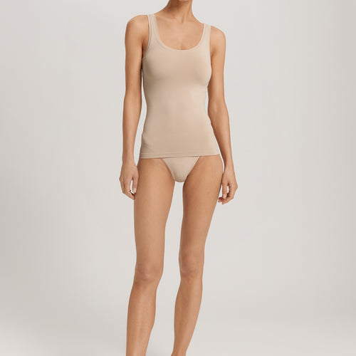 Touch Feeling Round Neck Tank Top | Coffee Quartz 71814-2216