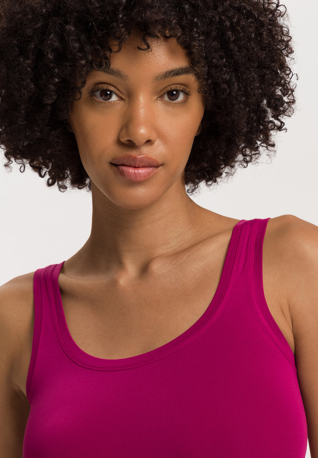 Touch Feeling Round Neck Tank Top | Pink Tourmaline 71814-2473