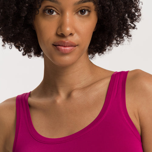 Touch Feeling Round Neck Tank Top | Pink Tourmaline 71814-2473
