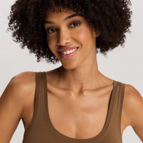 Touch Feeling Round Neck Tank Top | Mochaccino 71814-2757