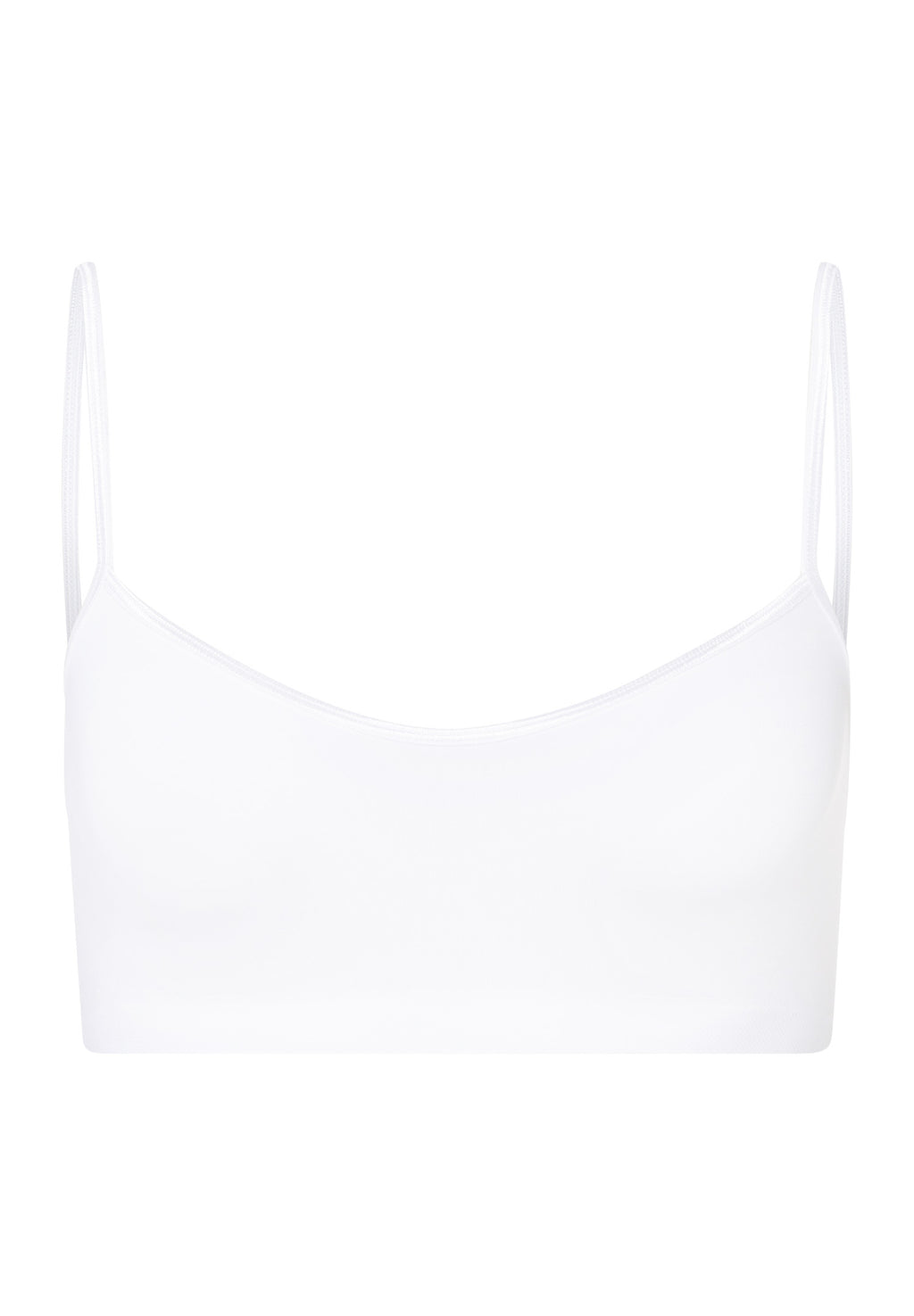 71824 Touch Feeling Spaghetti Crop Top - 101 White