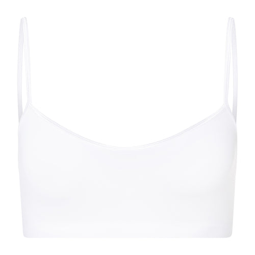 71824 Touch Feeling Spaghetti Crop Top - 101 White