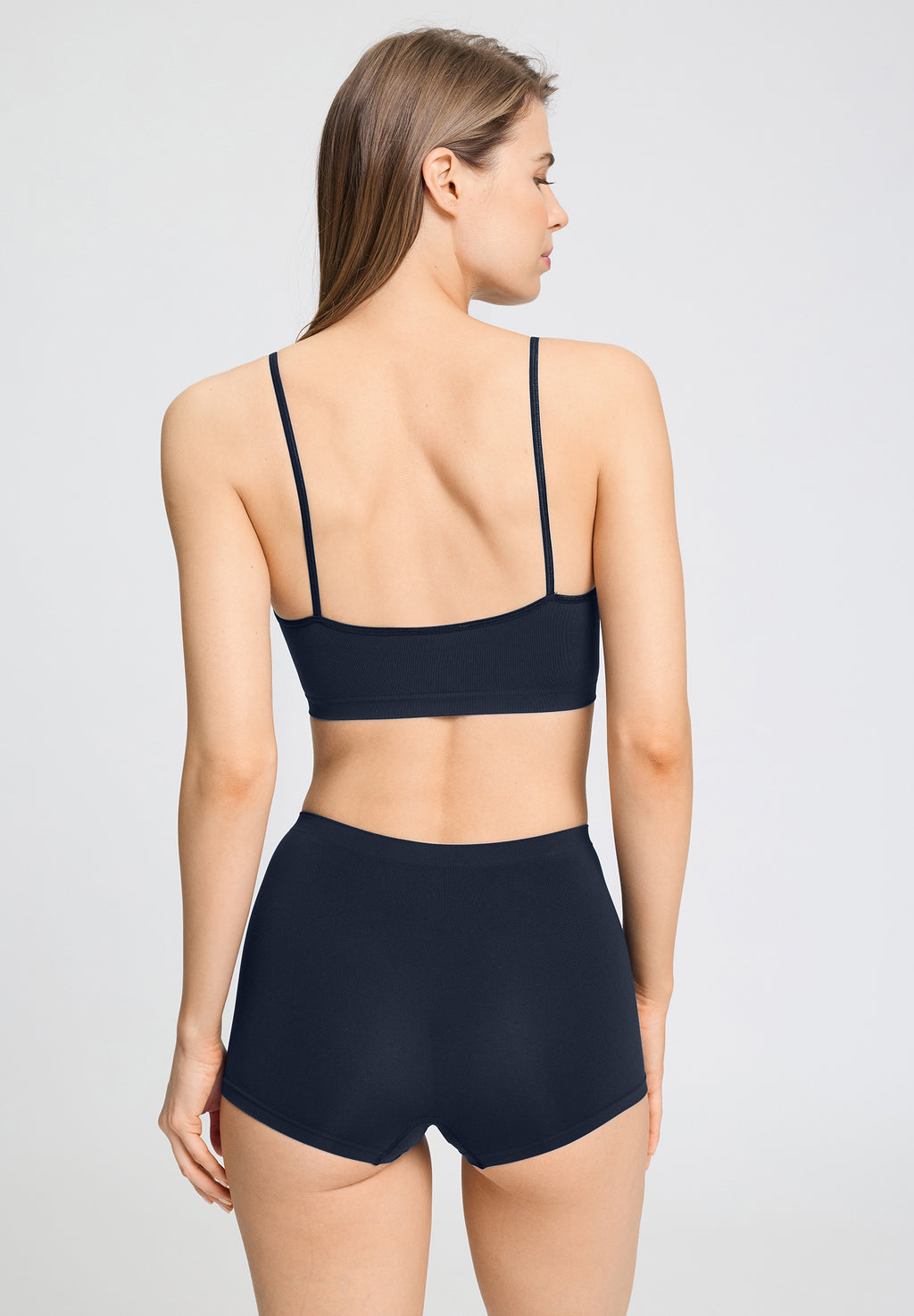 Touch Feeling Spaghetti Crop Top | Deep Navy 71824-1610