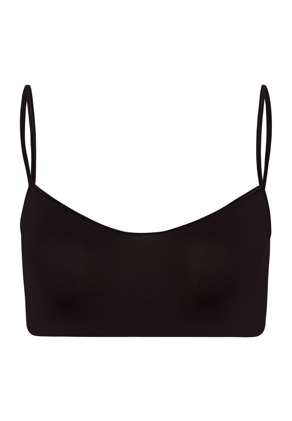71824 Touch Feeling Spaghetti Crop Top - 199 Black
