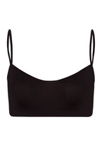71824 Touch Feeling Spaghetti Crop Top - 199 Black