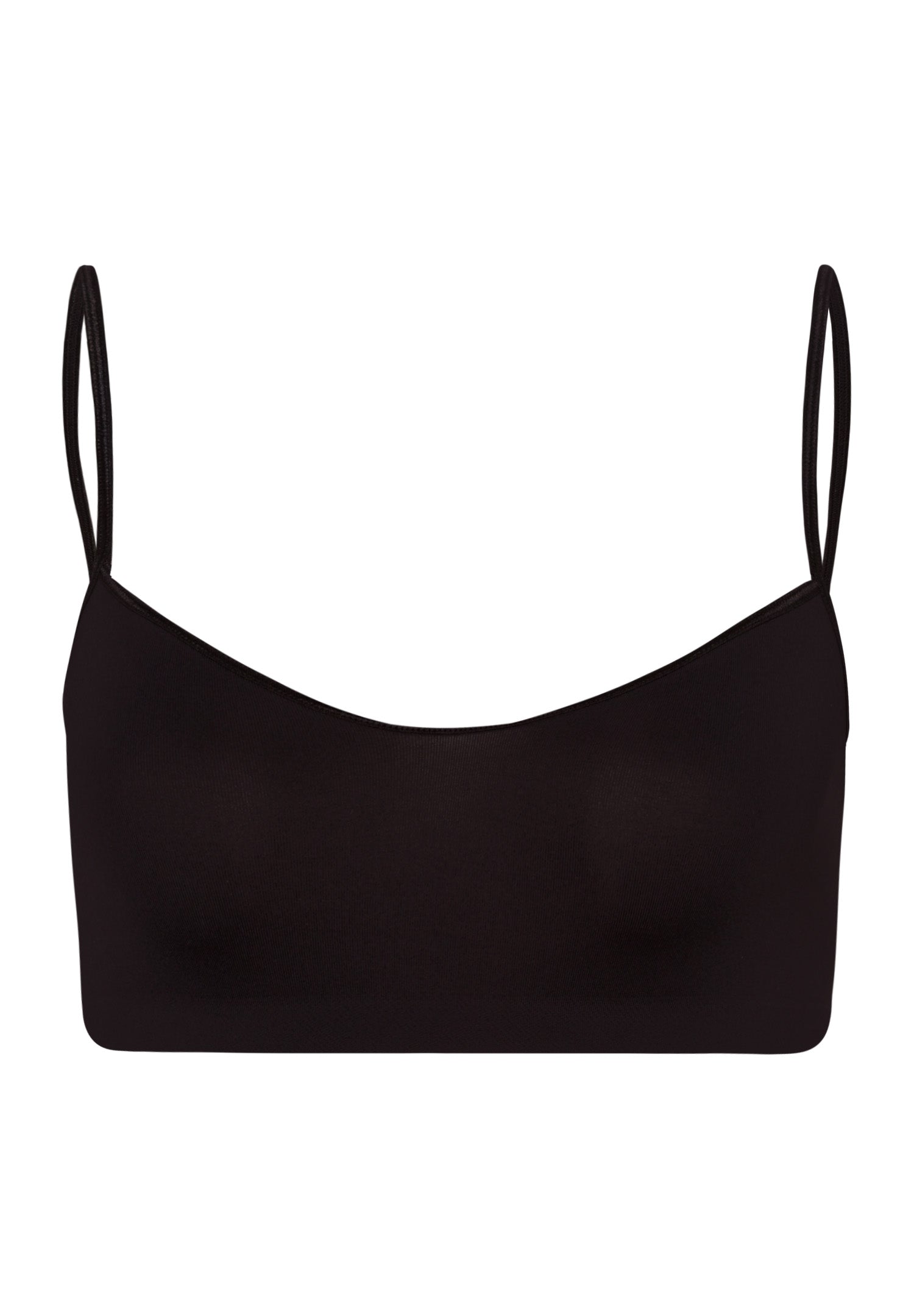 71824 Touch Feeling Spaghetti Crop Top - 199 Black