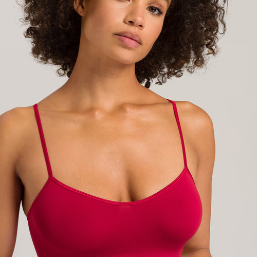 71824 Touch Feeling Spaghetti Crop Top - 2401 Garnet Red