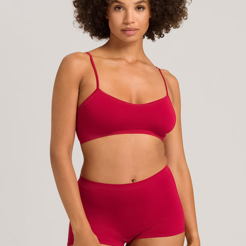 71824 Touch Feeling Spaghetti Crop Top - 2401 Garnet Red