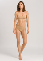 71824 Touch Feeling Spaghetti Crop Top - 274 Beige