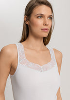 Cotton Delight Lace-Trim Cotton Tank Top | Powder Blue 71837-2512