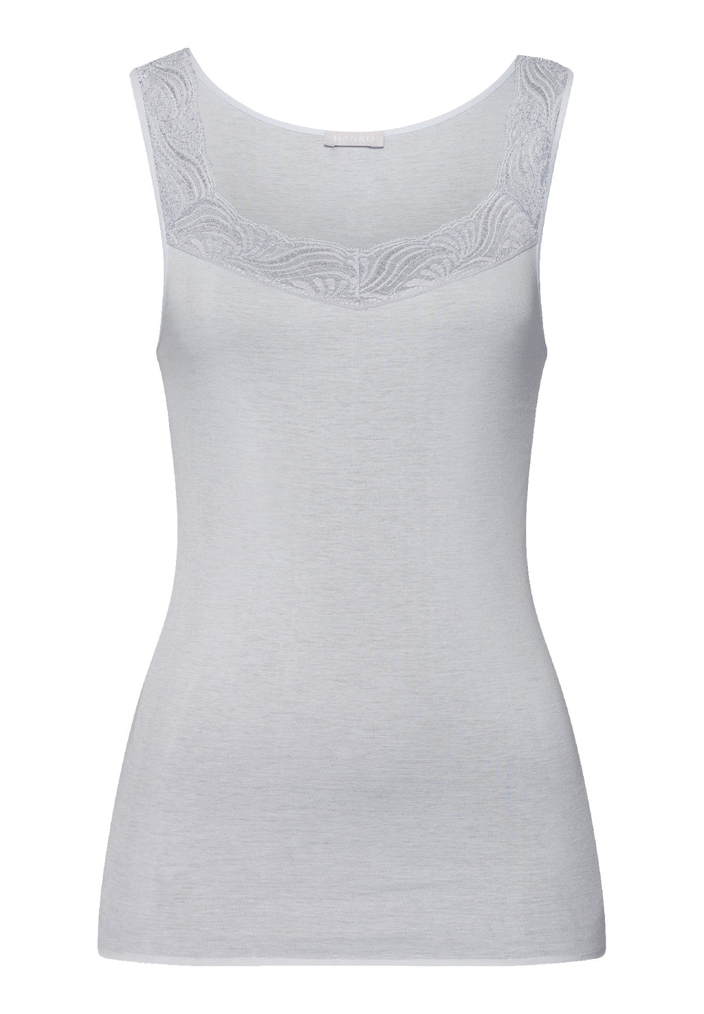 Cotton Delight Lace-Trim Cotton Tank Top | Powder Blue 71837-2512